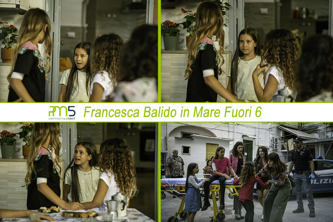 Francesca Balido sul set della sesta stagione della serie